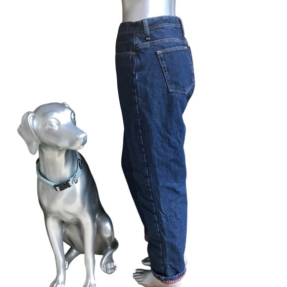 Cabela's Flannel Lined  Purple Plaid Jeans Women’s Size 12 R - Picture 2 of 7